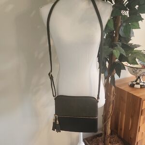 Black and Gray Crossbody Bag
